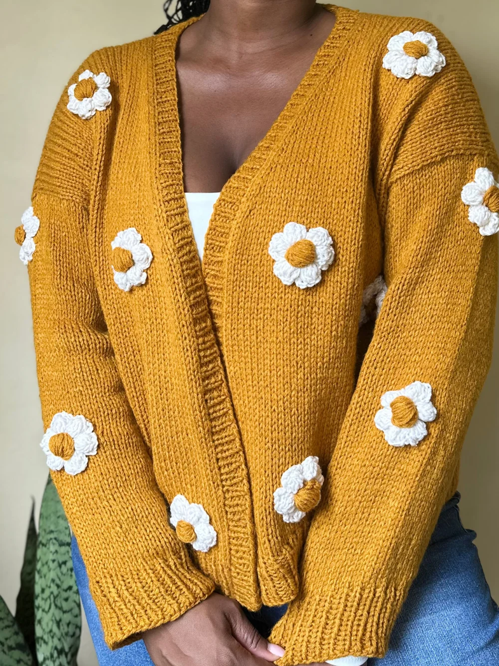 Flower Puff Knitting Cardigan Pattern product image (9)