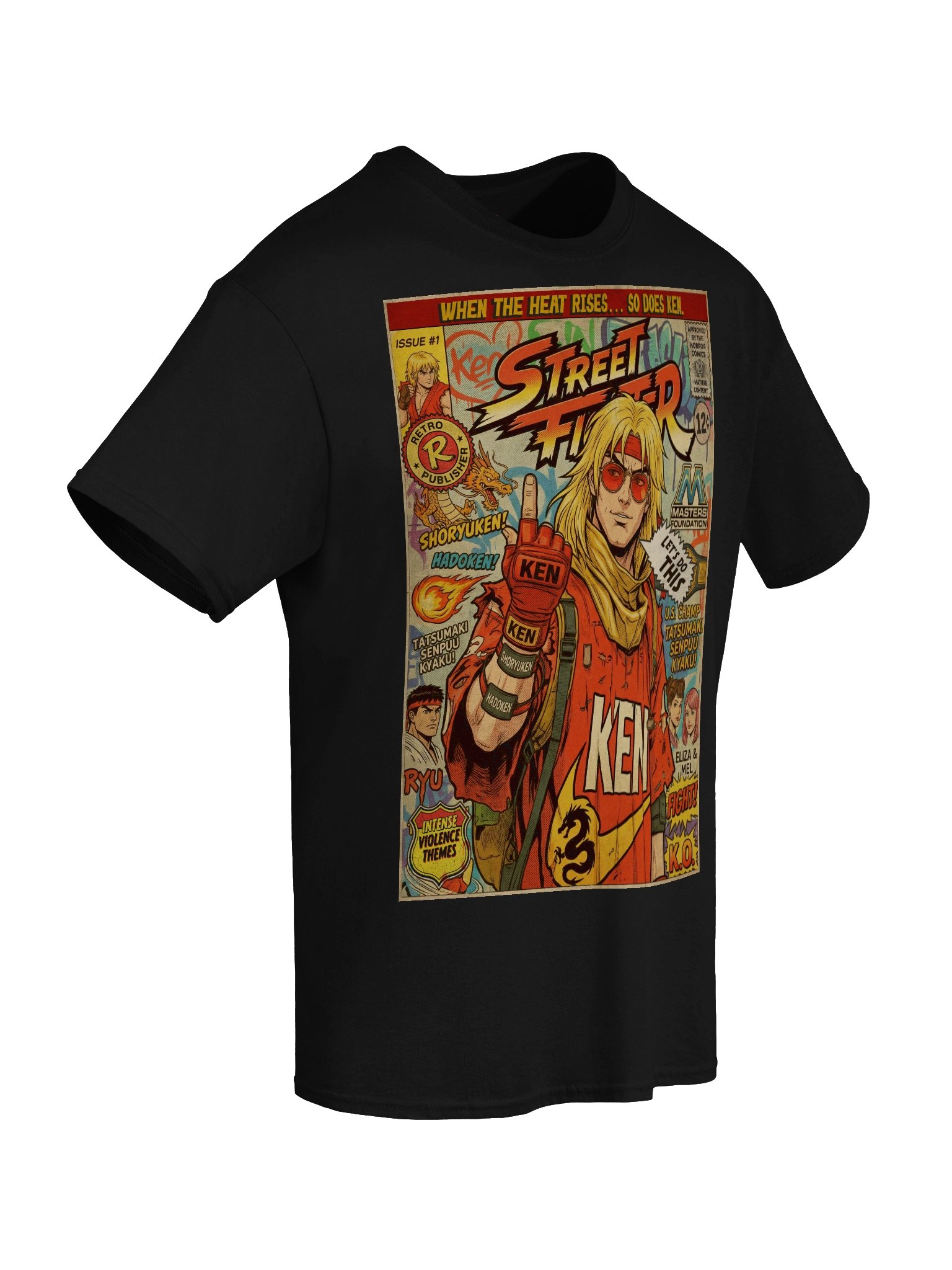 Street Fighter Ken Comic Art T-Shirt product image (6)