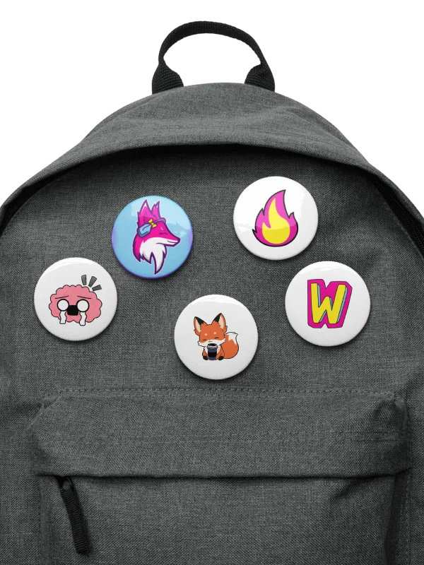 FoxyMandy Emotes Button Pins Set product image (6)