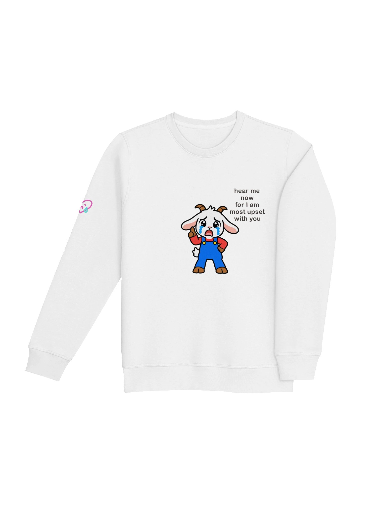 Wear Your Heart on Your Sleeves – White Sweater product image (4)