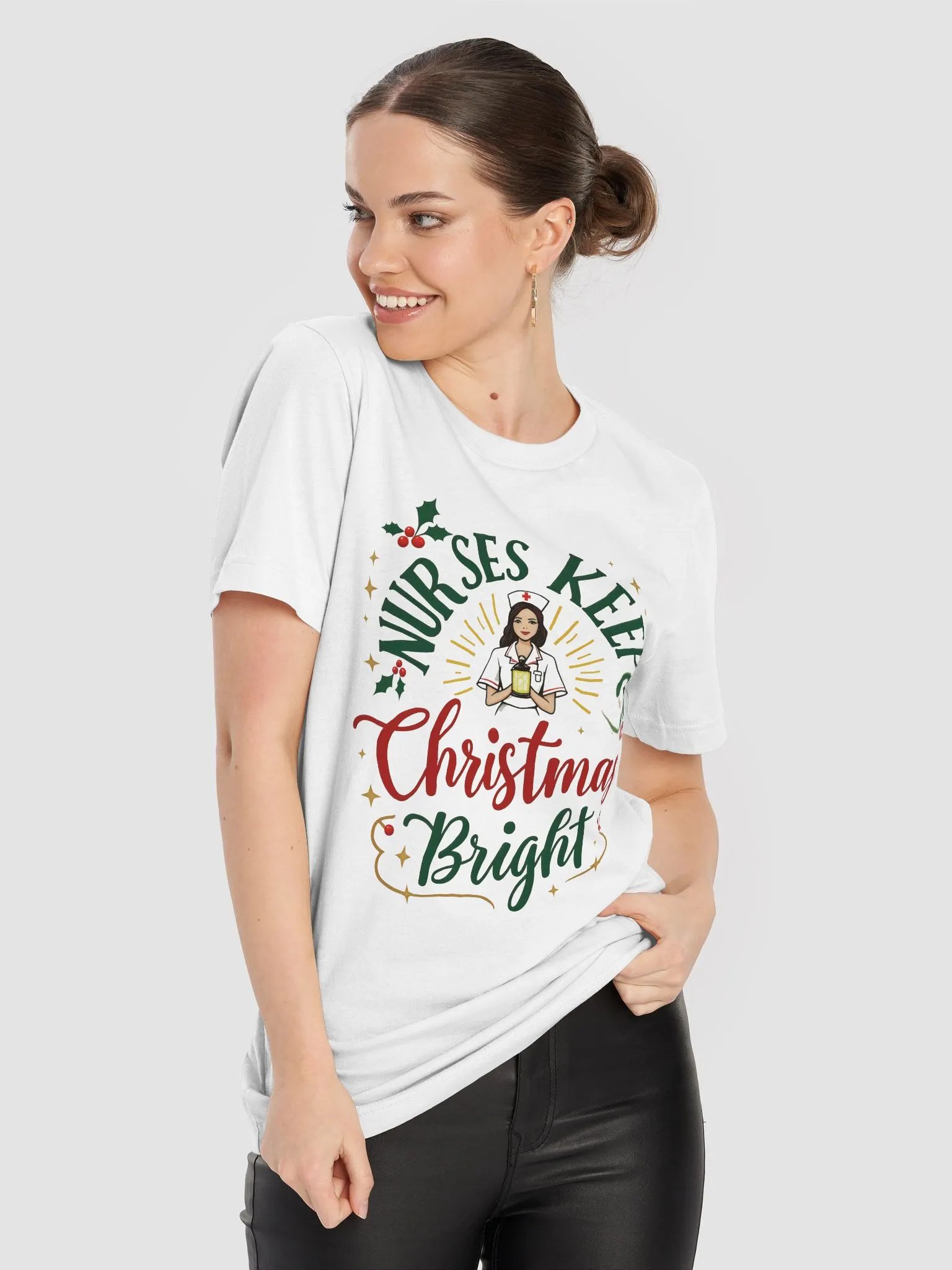 Nurse Lantern Christmas T-Shirt product image (86)
