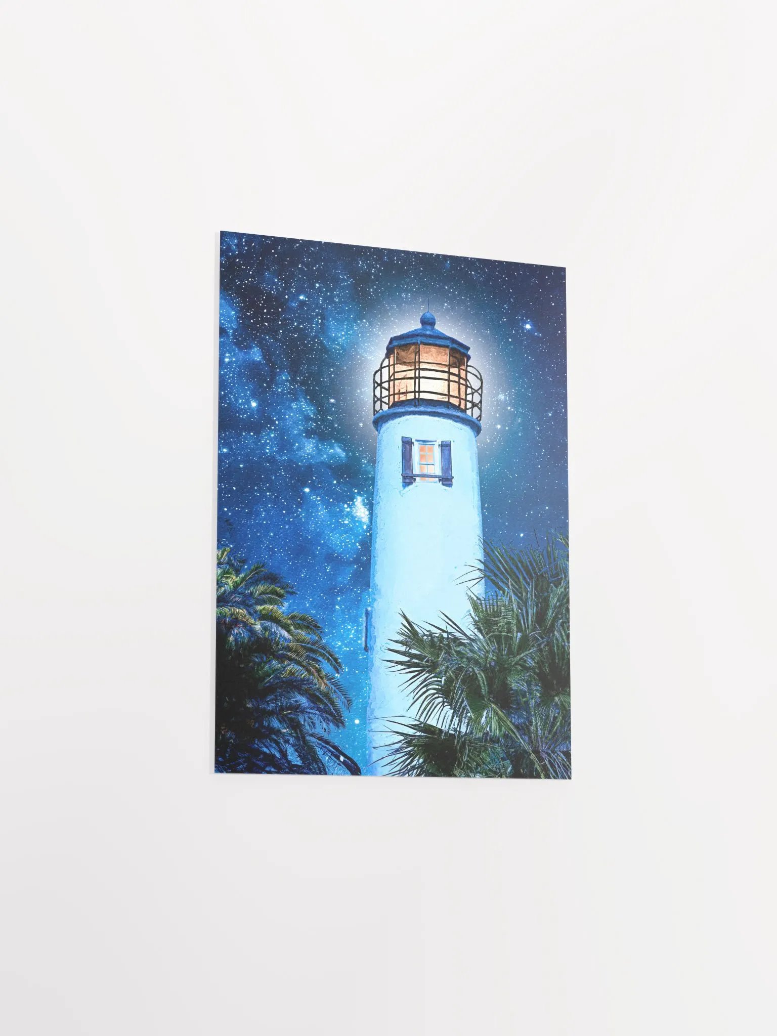 St. George Island Lighthouse by Night – Florida Studio Art Print product image (3)