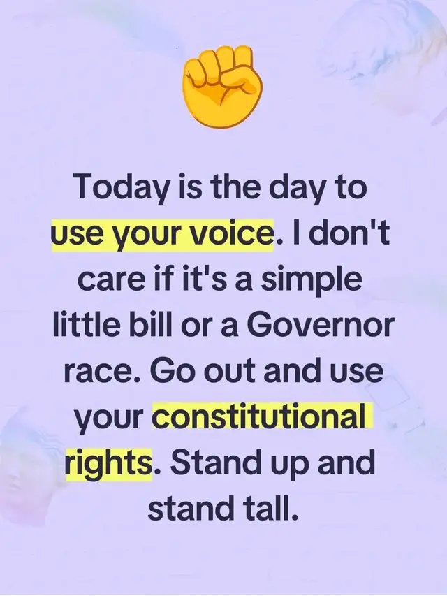 This is just the beginning. Yes, some of us have small things we're voting for. Yes, some of us have huge things we're voting for. It doesn't matter how big or small. We need to use our constitutional rights. Use our voices. Use our power. This is just the beginning.