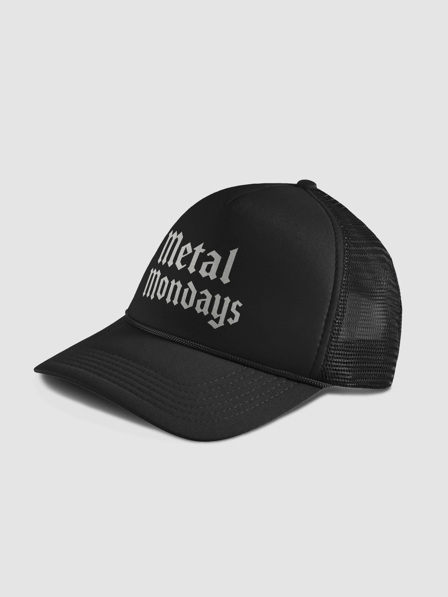 Gothic Style Metal Mondays Foam Trucker Hat product image (4)