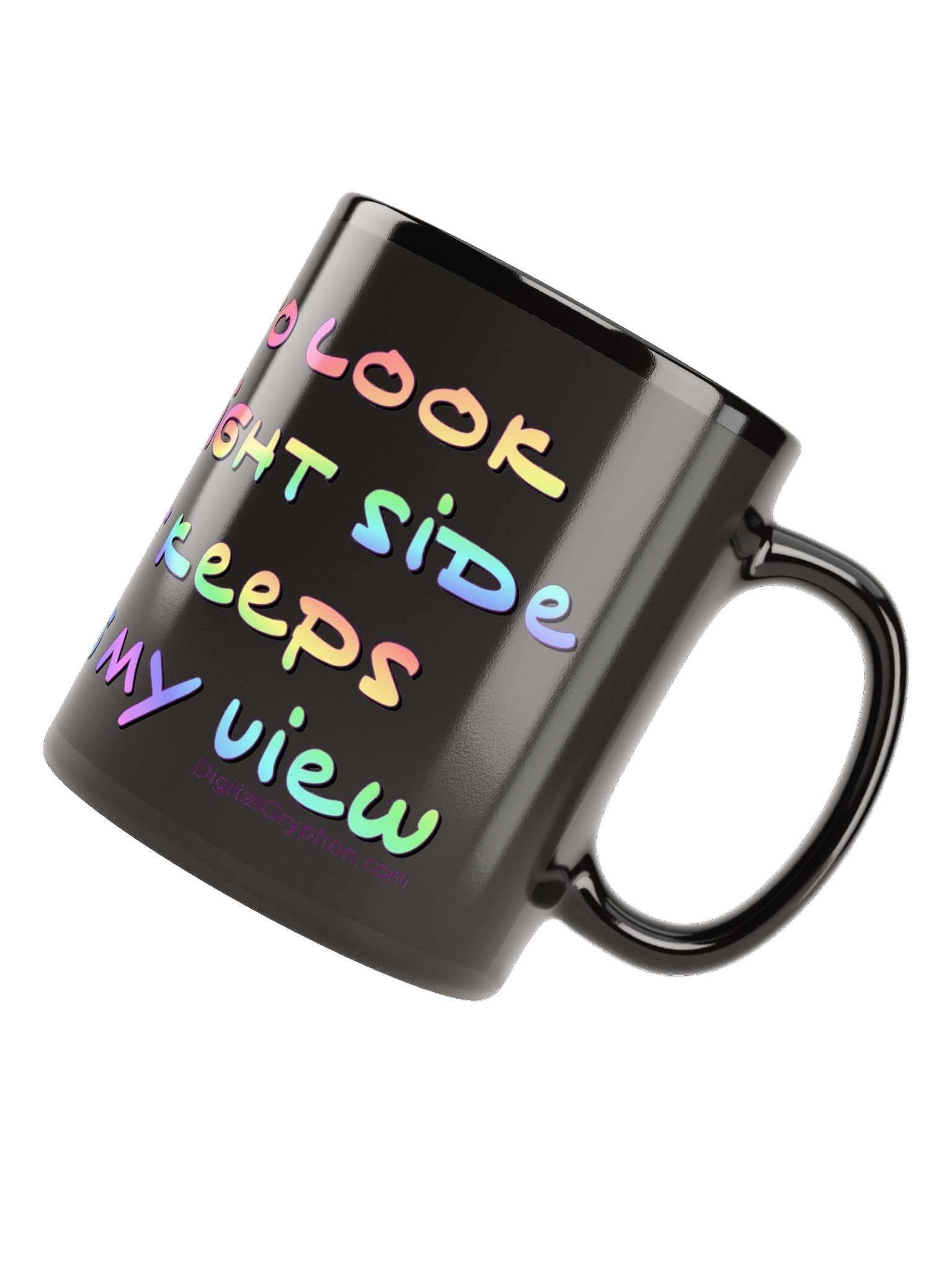 Look on the Bright Side Black Mugs product image (11)