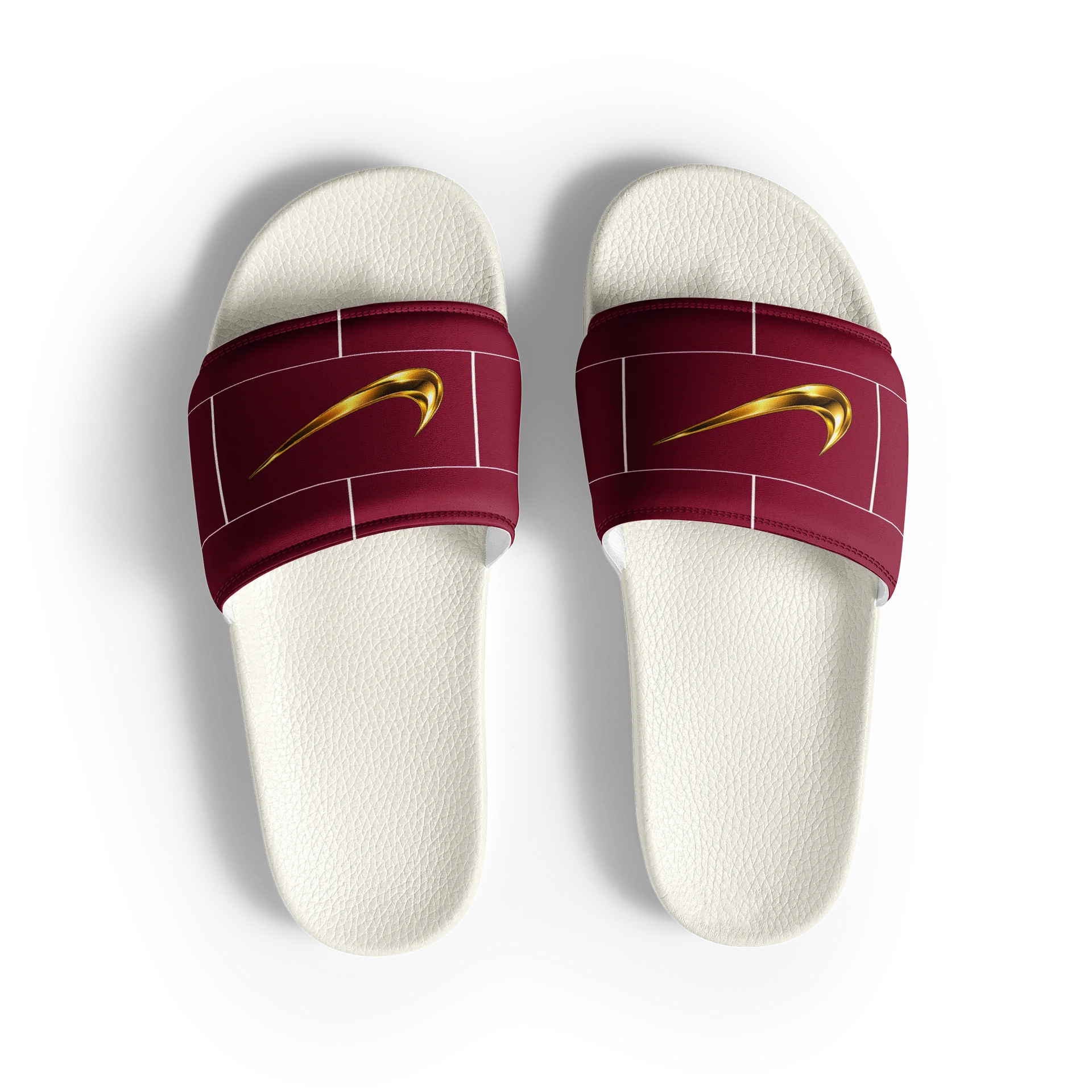 Maroon Brick Nike Swoosh Women's Slides product image (7)