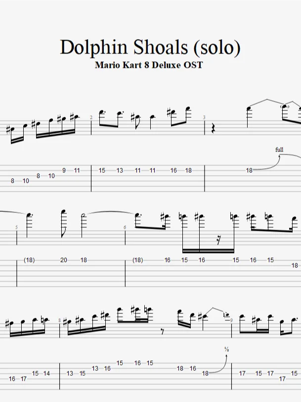 Dolphin Shoals Guitar Solo Tab product image (1)