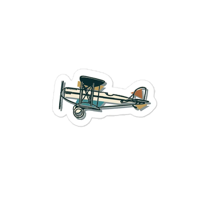 Blue-Grey-Biplane Sticker product image (1)