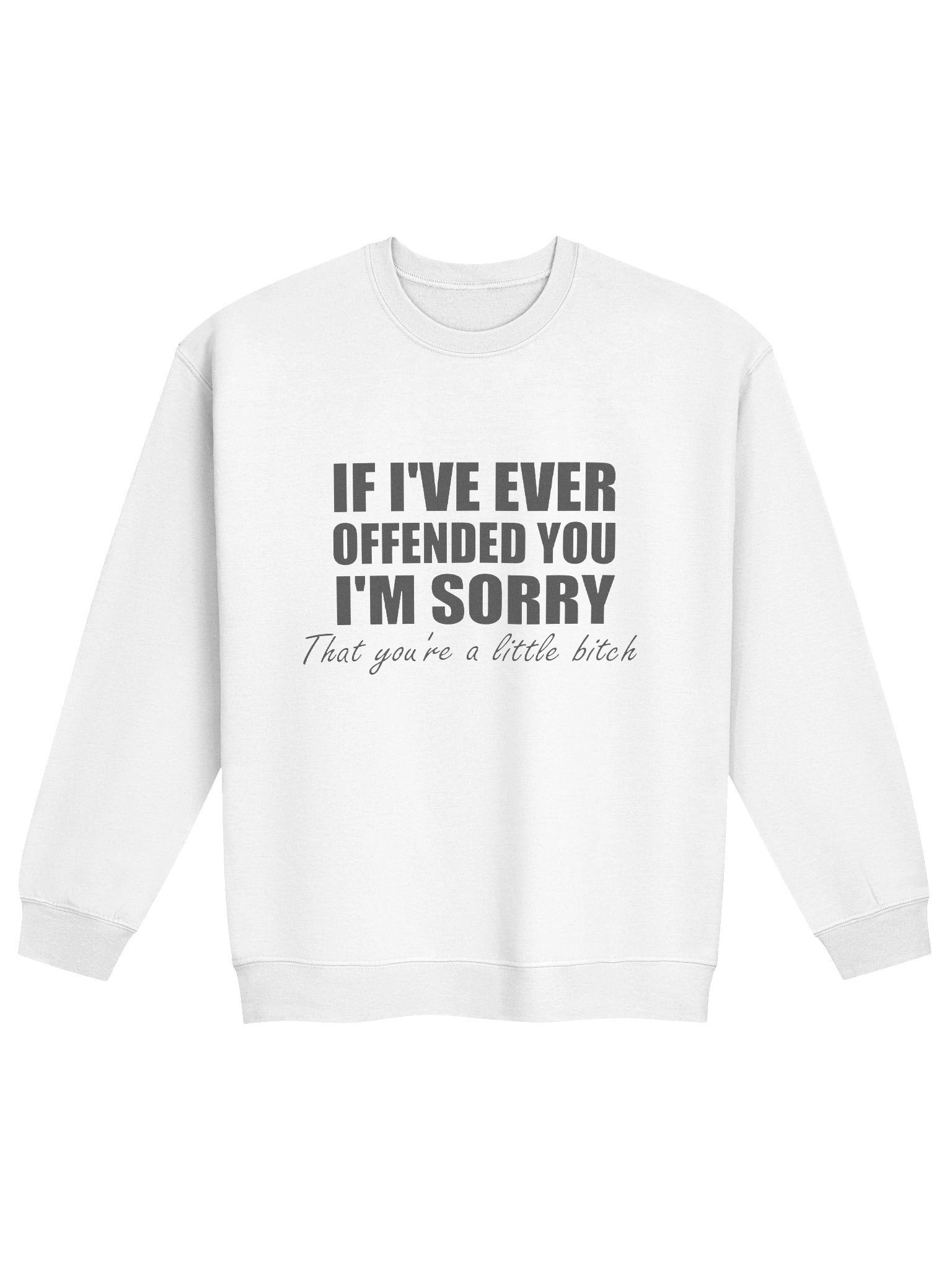 If I've Ever Offended You I'm Sorry That You're A Little Bitch Sweatshirt product image (1)