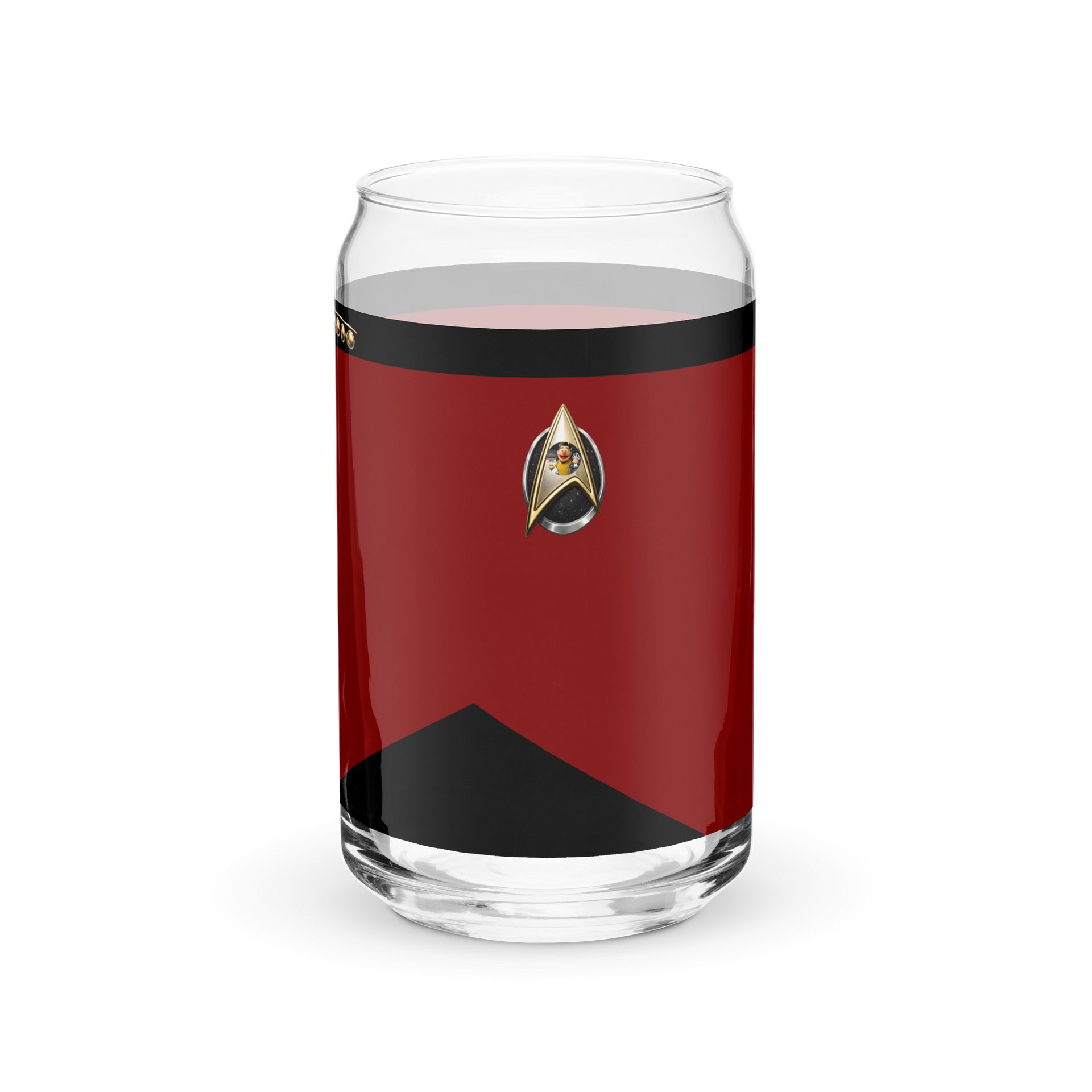 Officer Inspired Can Glass -Red Division product image (1)