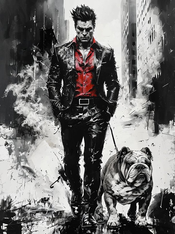 Urban Bulldog Walker Framed Poster product image (1)