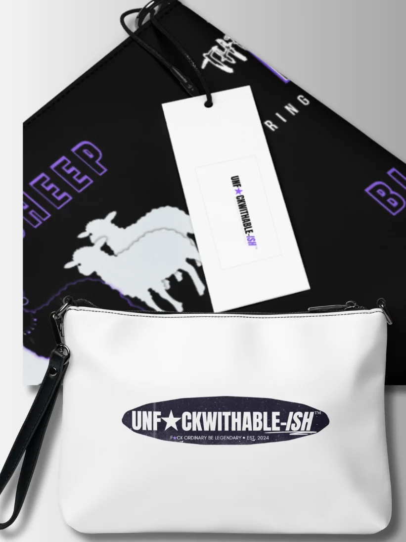 Black Sheep Black & Purple Handy Bag w/ Zipper product image (1)