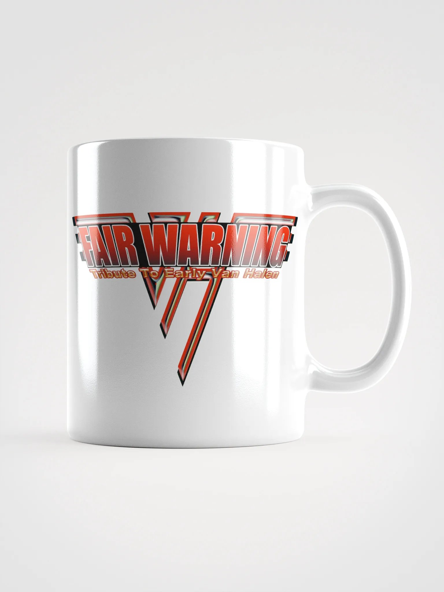Fair Warning Band White Coffee Mug product image (1)