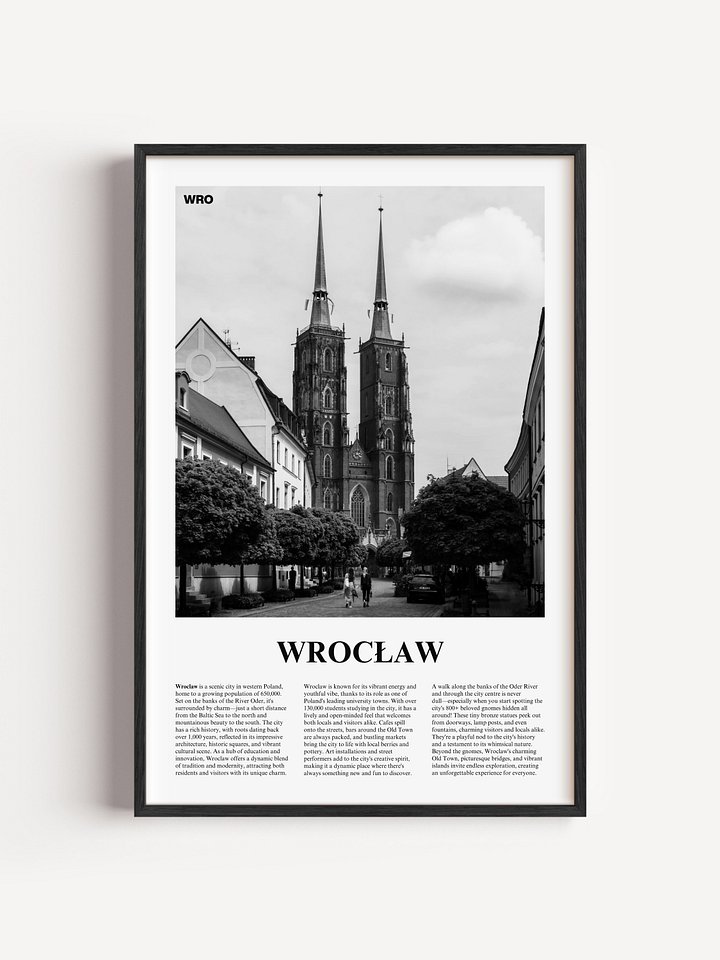 Wroclaw 03 Newspaper Poster | Framed product image (1)