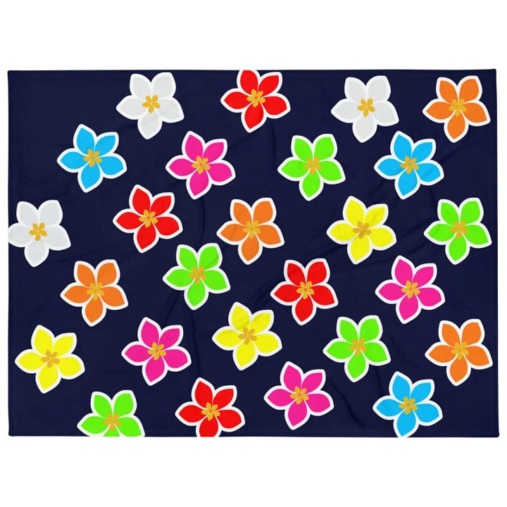 Colorful Flower Petals Throw Blanket product image (1)