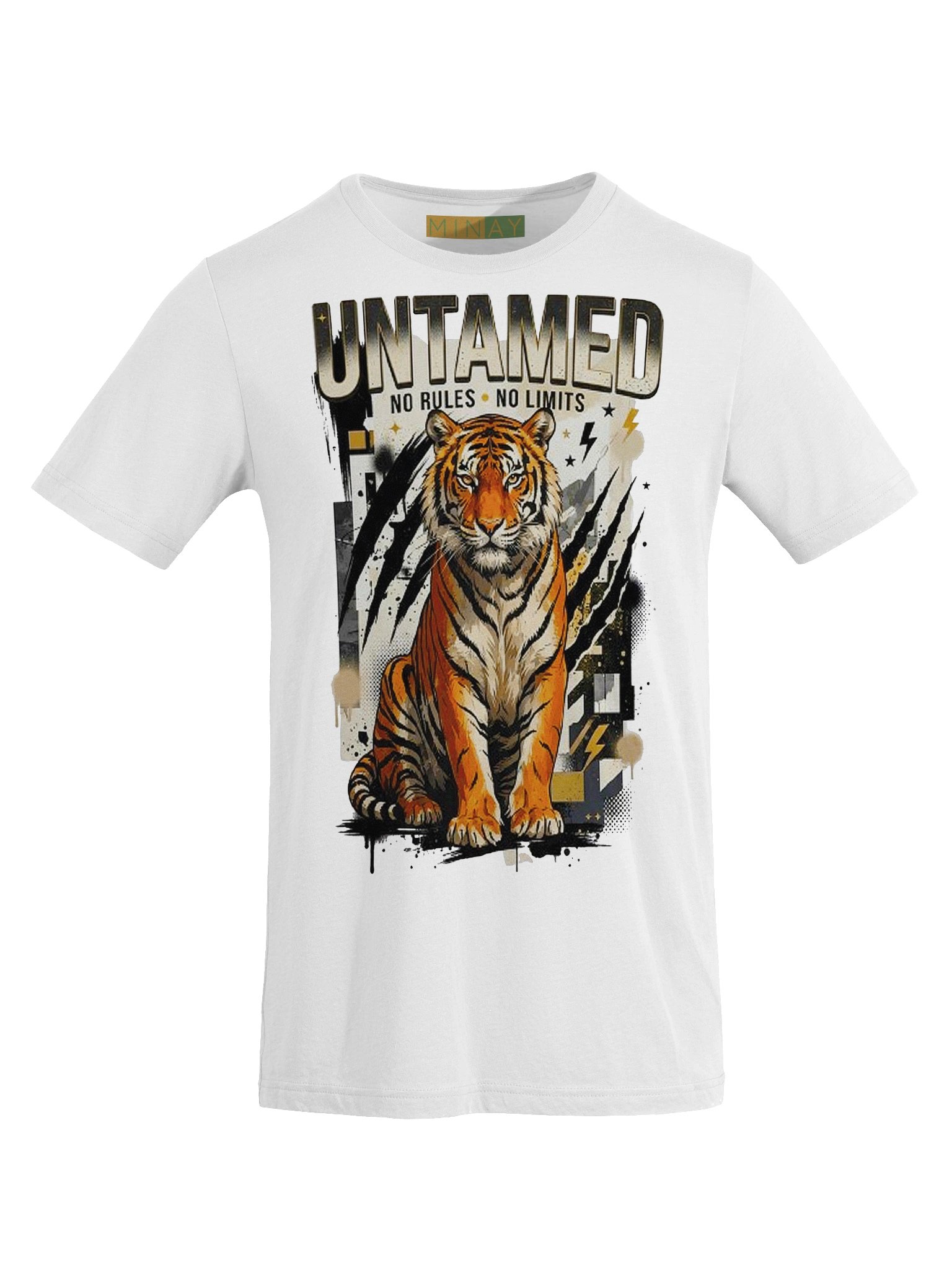 Untamed Tiger Grunge Graffiti Premium Triblend Graphic Tee product image (8)