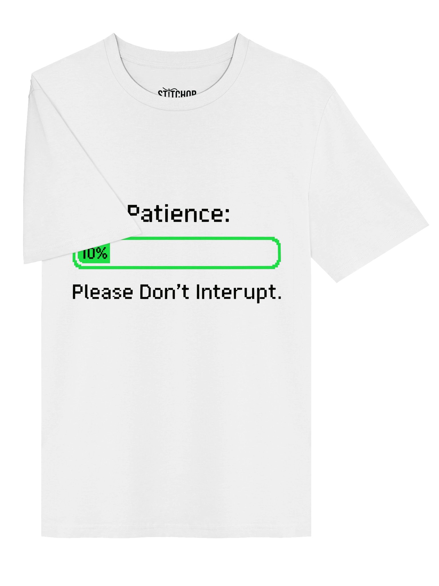 Patience Loading 10% – Funny Introvert Humor - Light Colors - Unisex Organic T-Shirt product image (6)