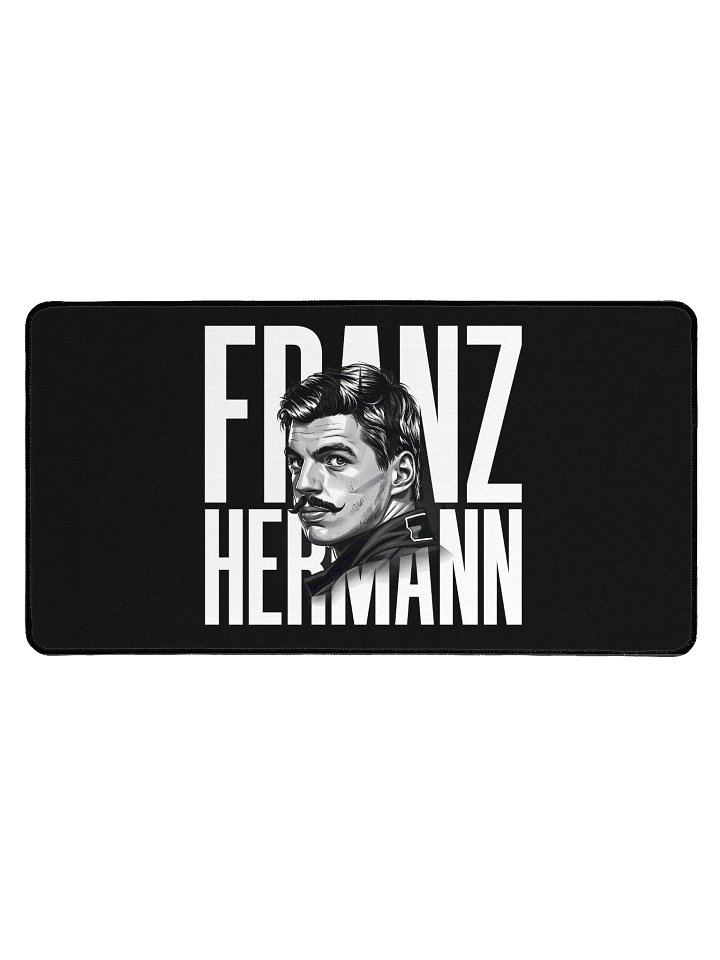 Franz Hermann Max Verstappen Meme Desk Mat - F1 Nürburgring Legend Black & White Art product image (1)