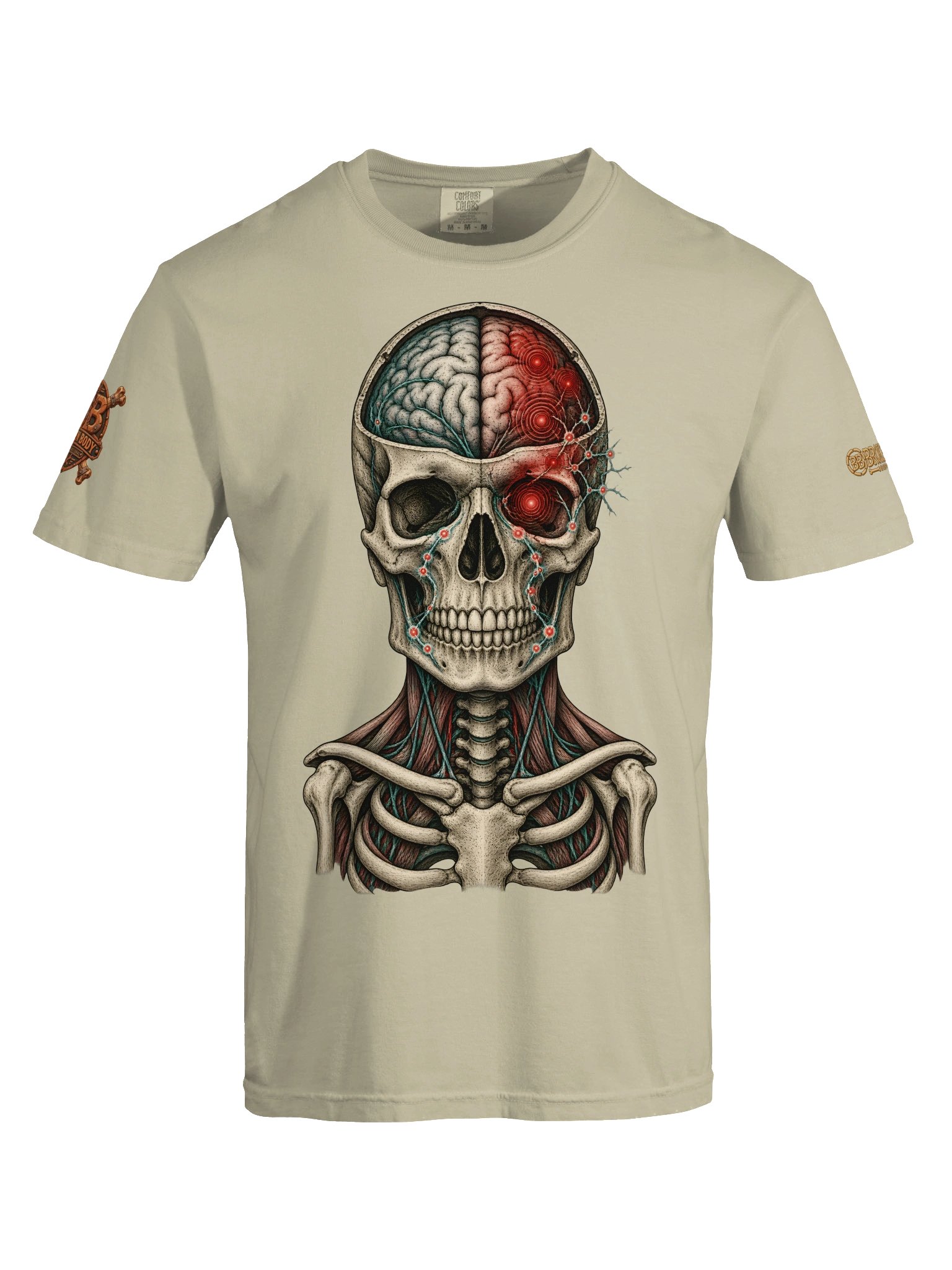 Brain Pain Shirt — Anatomical Brain Front & Back Tee | Rebuild Shop product image (11)
