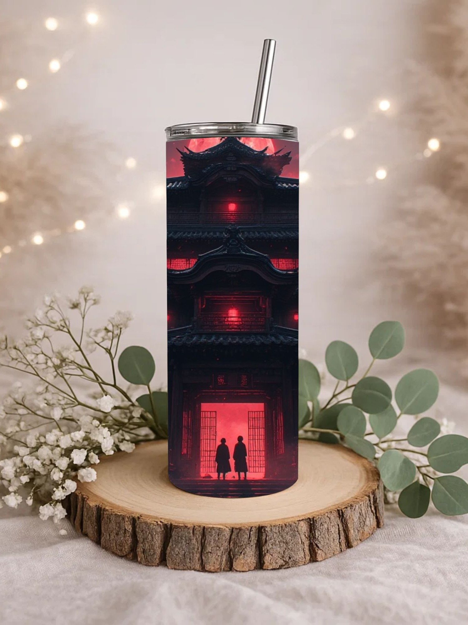 Haunted Japanese Pagoda Red Moon 20oz Tumbler product image (3)