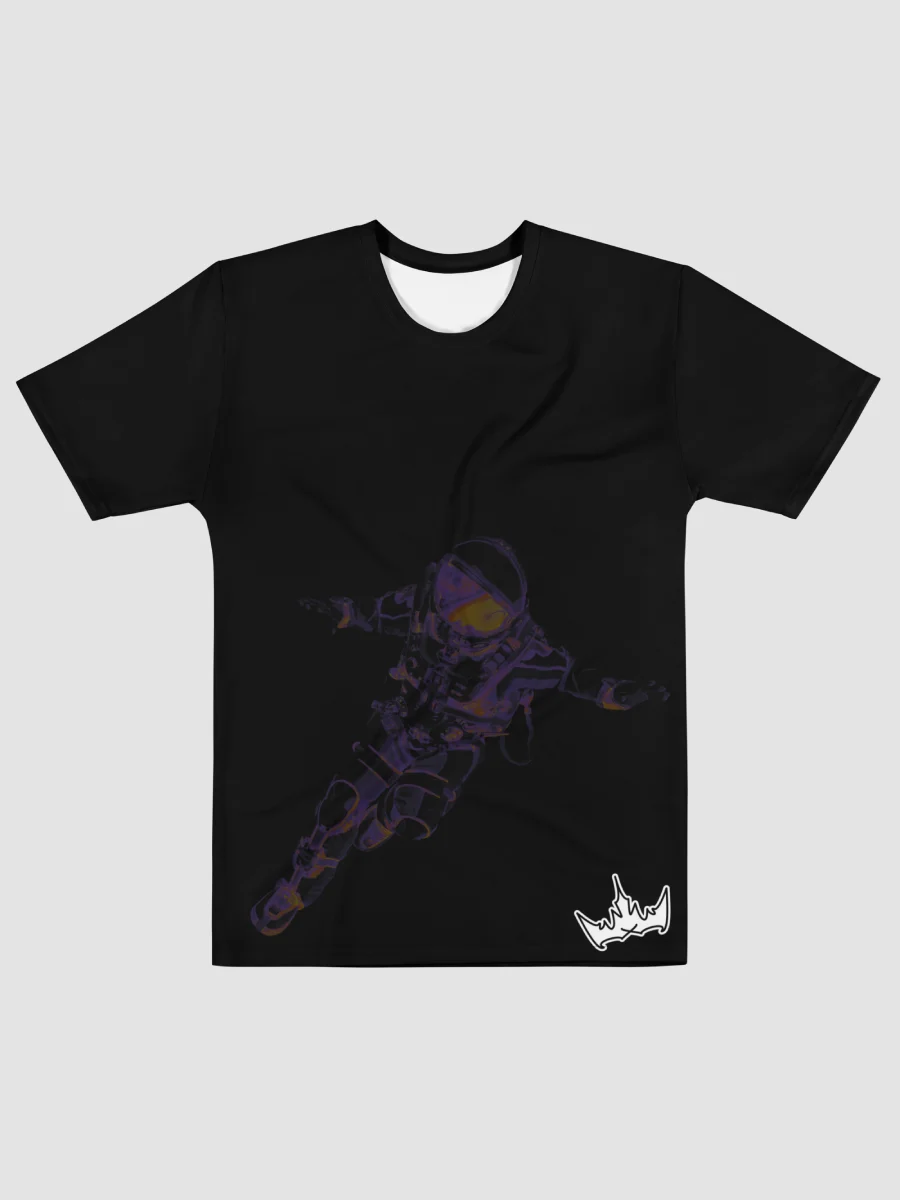 “INFINITE” & CROWN™ logo print—short-sleeve crew men’s (black-on-black) · Exclusive, limited all-black variant product image (1)