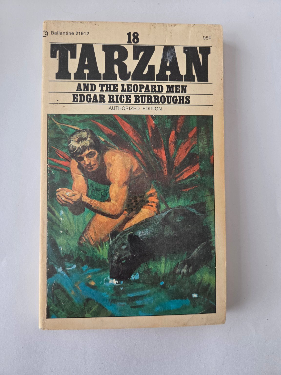 Vintage Tarzan and the Leopard Men #18 – Edgar Rice Burroughs | Ballantine 95¢ Edition product image (1)