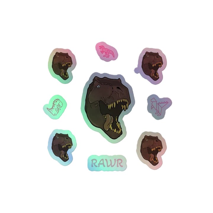 Tyranno-Glitter Ah Sticker sheet product image (2)