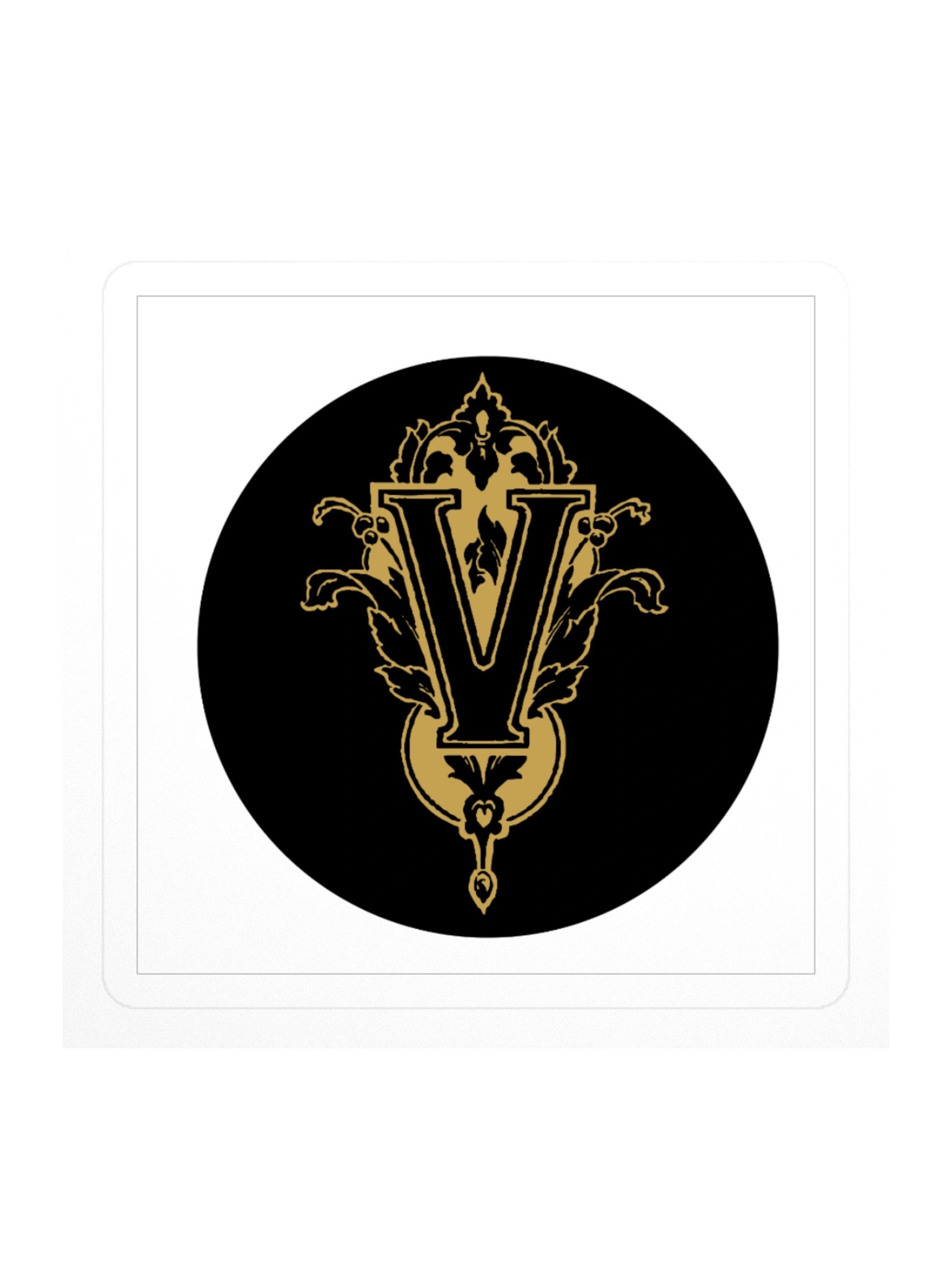 Virgo Zodiac Sticker — Royal Gold Monogram Emblem Design product image (1)