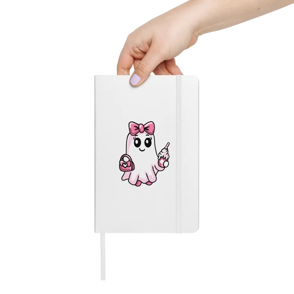 Cute Ghost Hardcover Bound Lined Notebook product image (2)