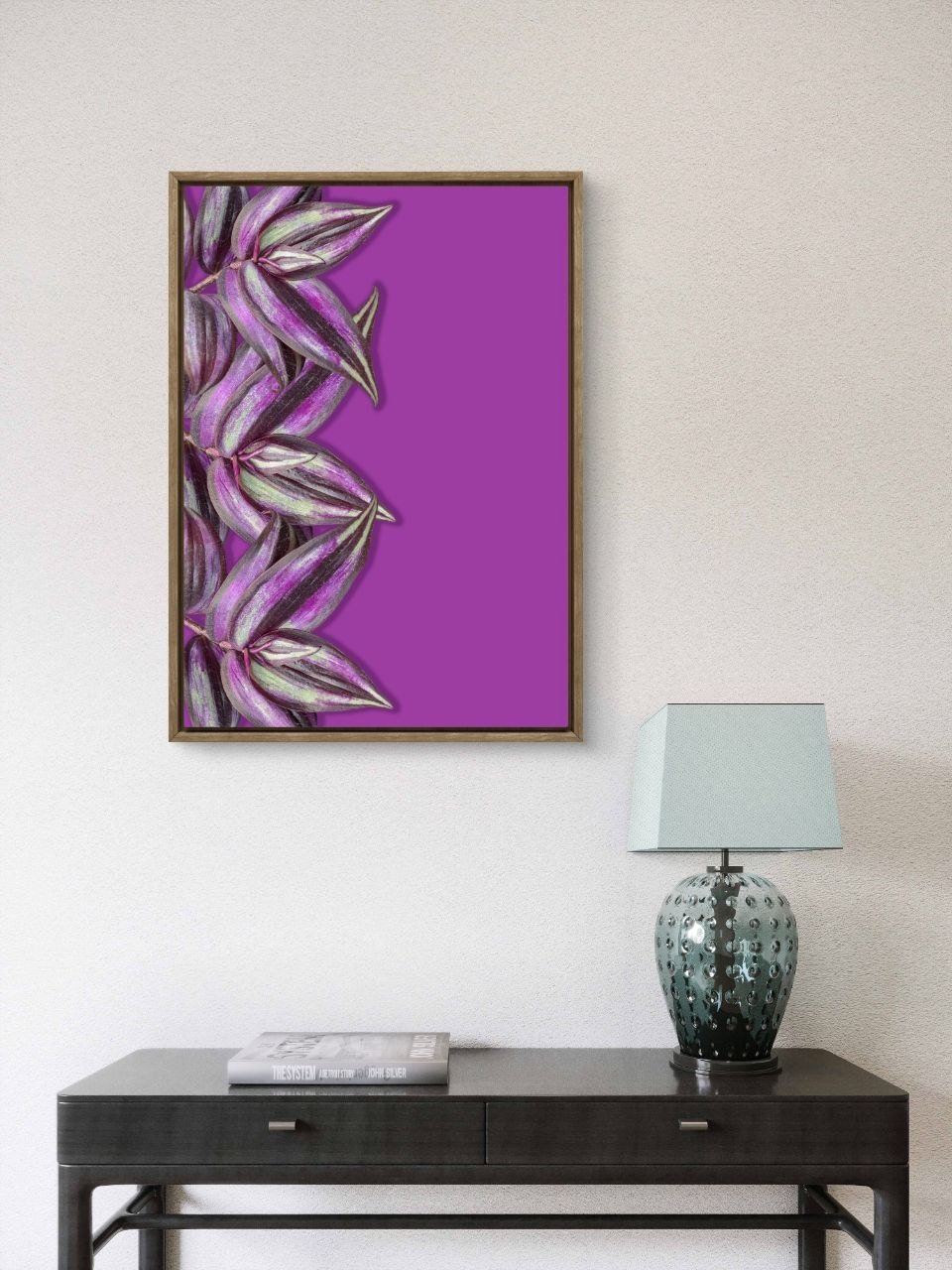 Tradescantia Zebrina Botanical Art Print | Bold Purple Printable Wall Art | Multiple Sizes Digital Download product image (6)