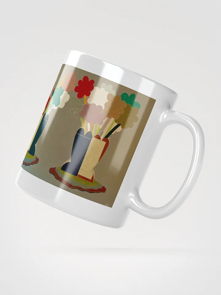 Two Flowers on White Glossy Mug product image (2)