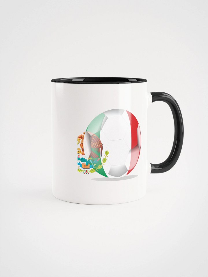 Mexico Flag Soccer Ball White Coffee Mug (Double Sided Print) product image (1)