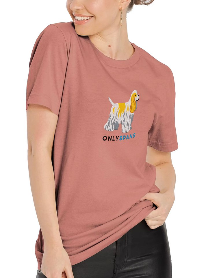 Only Spans T-Shirt(Embroidered) of an American Cocker Spaniel(Lemon & White) product image (2)