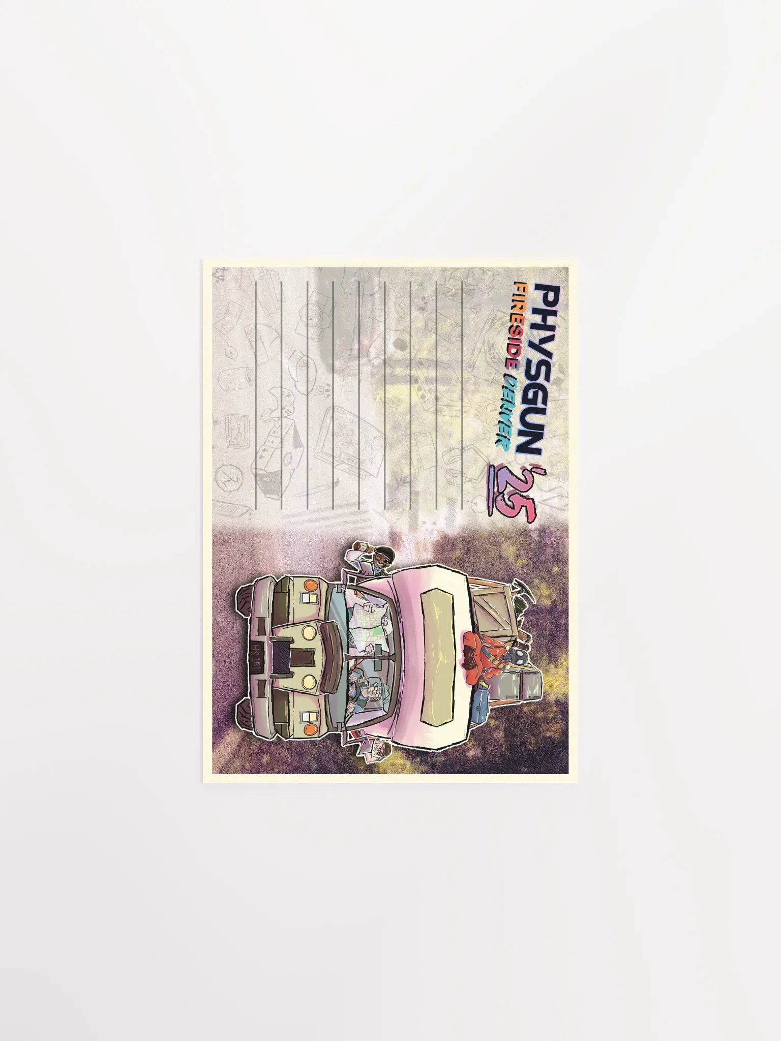 Physgun Fireside Denver 2025 LAN Poster - Postcard Version product image (1)