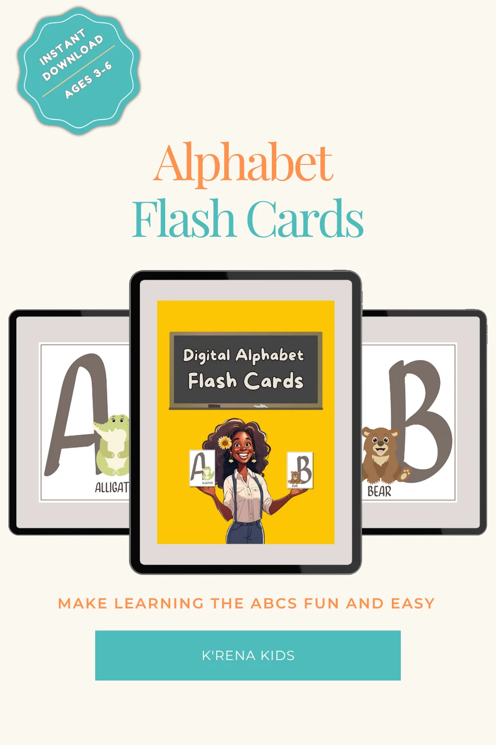Digital Alphabet Flash Cards product image (1)