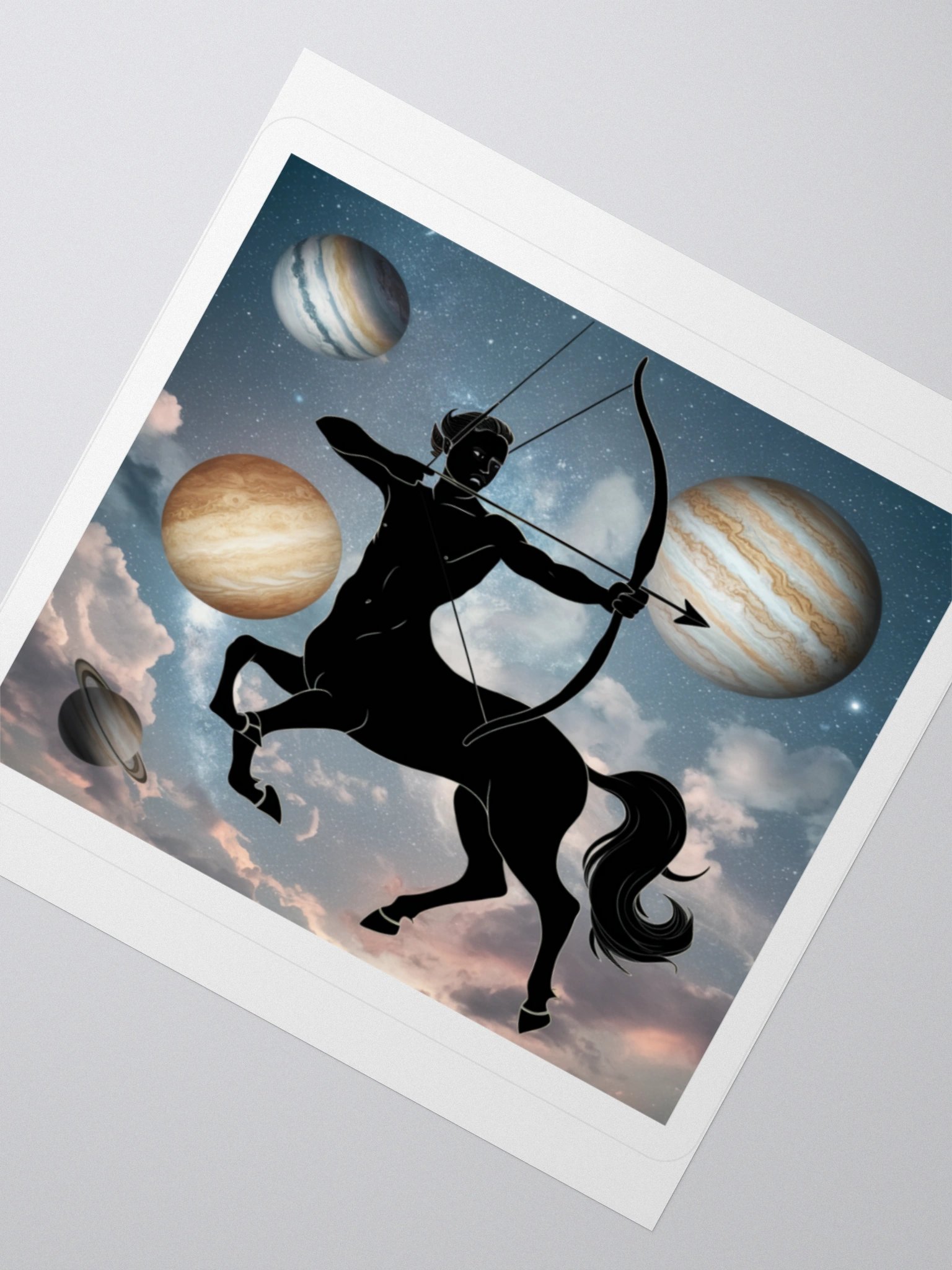 Exclusive Sagittarius Zodiac Sticker: Centaur Archer in Cosmic Sky - Perfect for Astrology Lovers and Gift-Giving! product image (4)