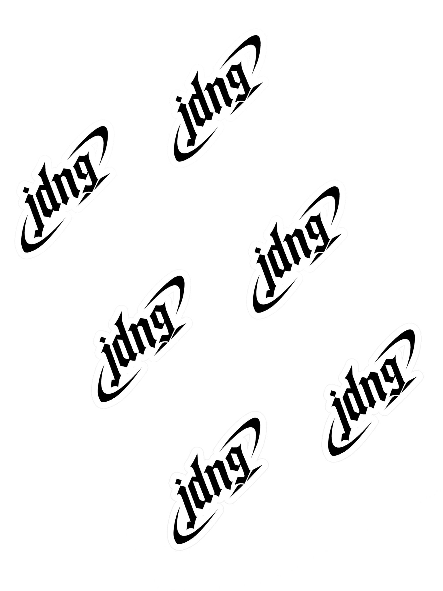 JDN9 Gothic Logo Sticker Sheet product image (1)