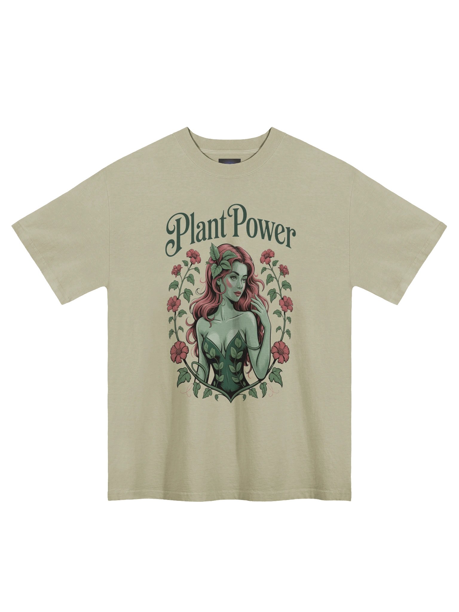 Verdant Dominion: Poison Ivy Plant Power Oversized Faded T-Shirt product image (3)