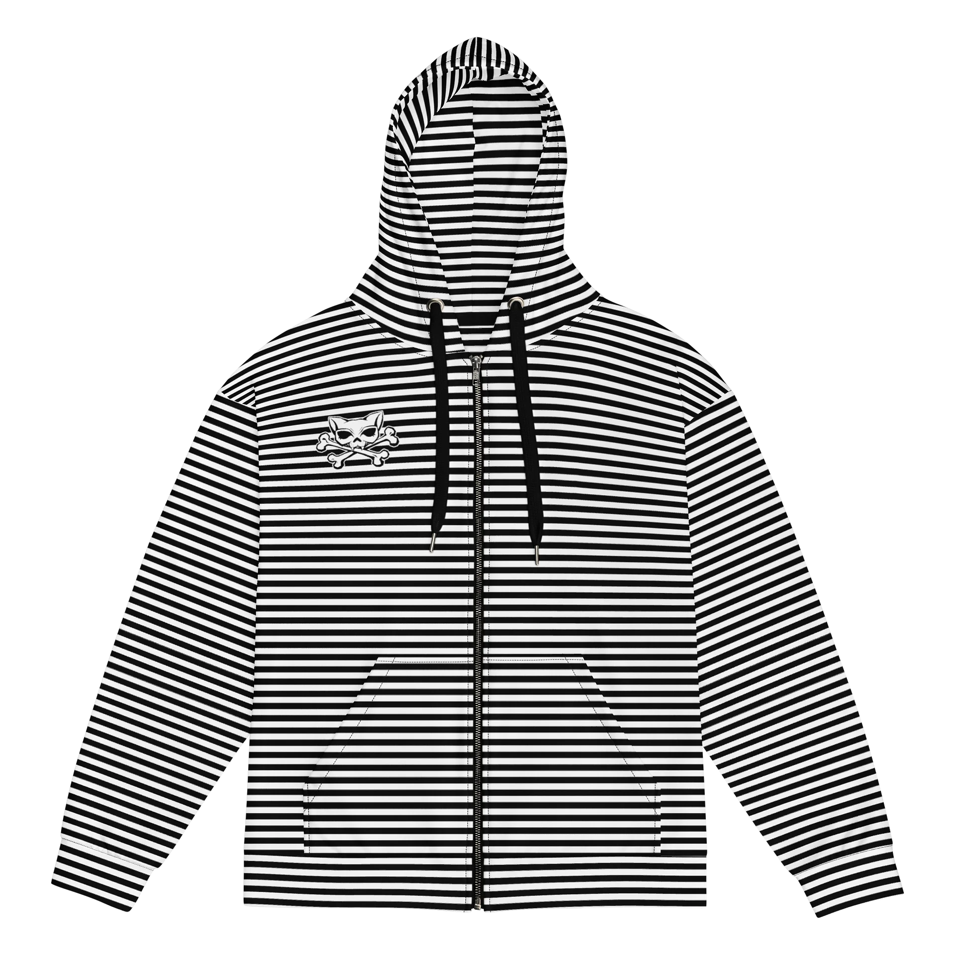 Blaque and White Stripped Hoodie product image (1)