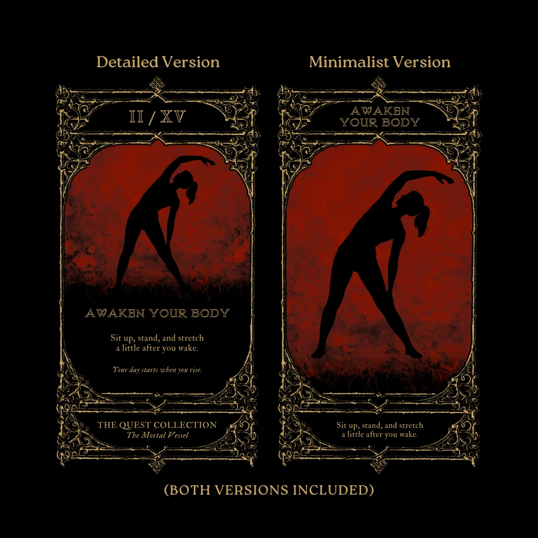 Mortal Vessel Quest Cards - 15 Gothic Self-Care Rituals (Digital PNG Set) product image (3)