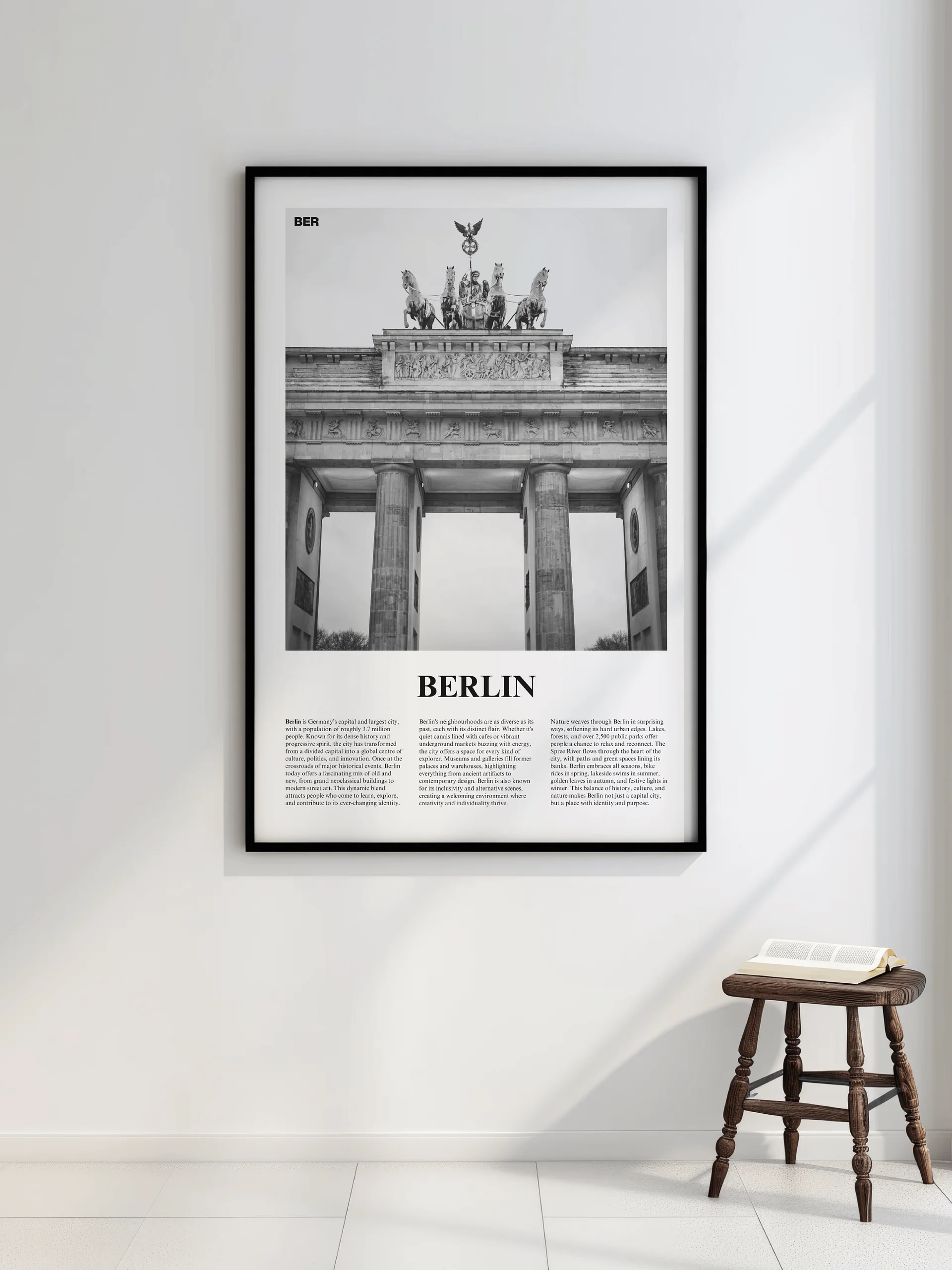 Berlin 04 Newspaper Poster | Framed product image (2)