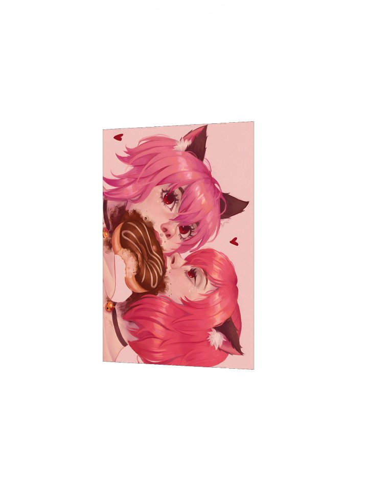 2CatGirls1Donut Print product image (8)