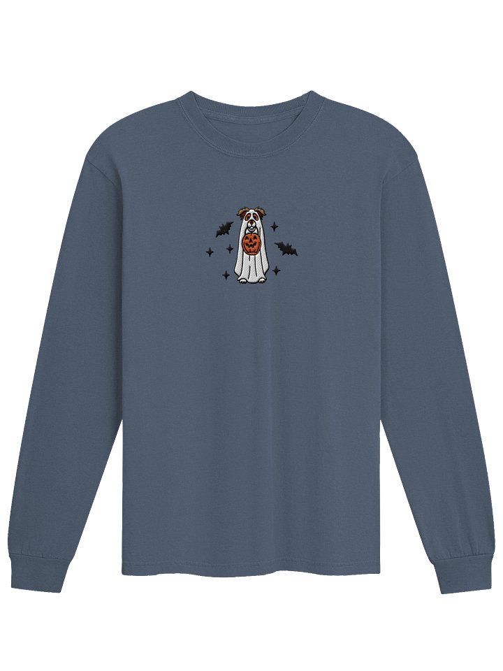 Halloween Australian Shepherd(Red Merle) Embroidered Long-sleeved T-Shirt product image (2)