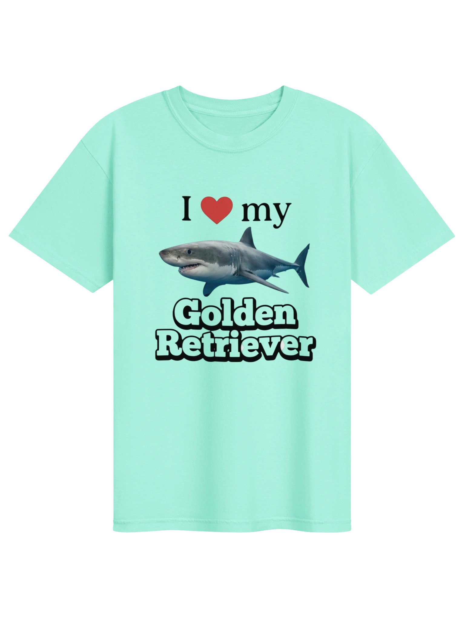 I ❤️ My Golden Retriever Shark — Funny Ocean Lover T-Shirt product image (1)