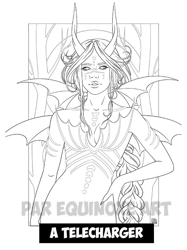 Planche de Coloriage Numérique Succube product image (1)