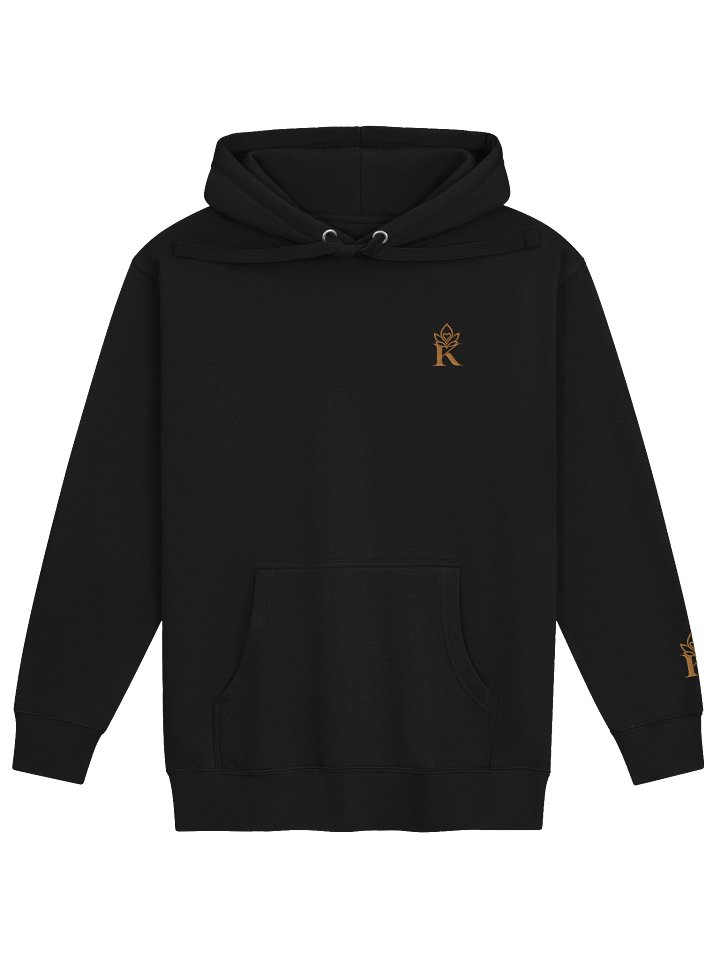 Black Signature K hoodie with gold embroidery