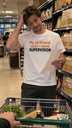 My girlfriend says I need supervision, and this funny graphic tee just proved her right. iwantedco.com t-shirt. 

🛒😅 Send thi...