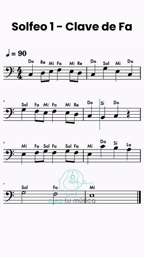 Solfeo en Clave de Fa 1