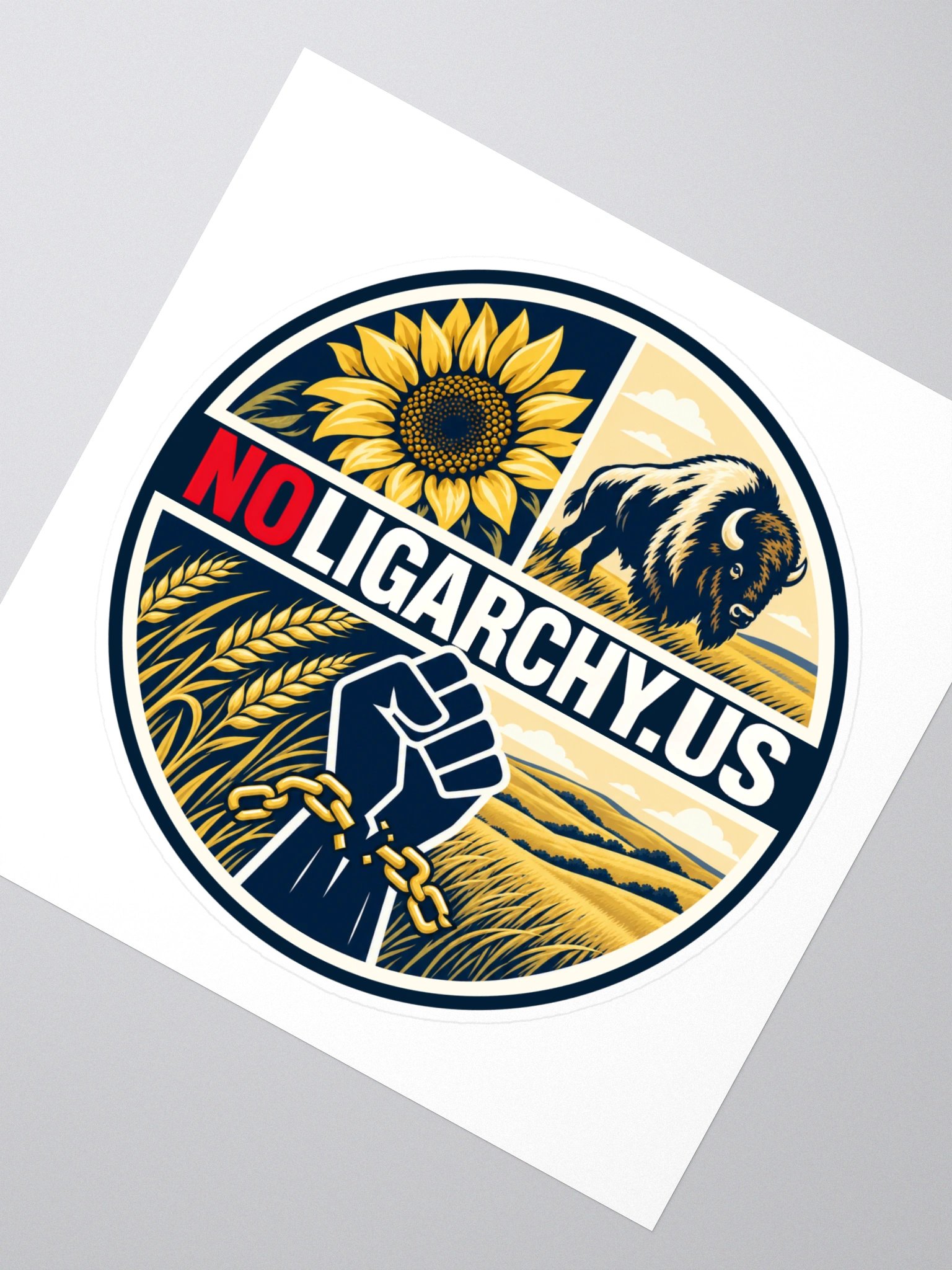 Kansas NOLIGARCHY.US sticker product image (2)