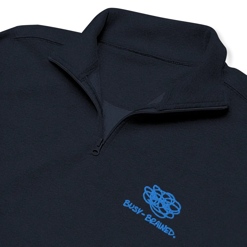 BUSY-BRAINED (aqua) embroidered quarter zip product image (12)